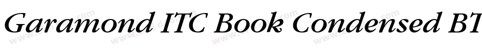 Garamond ITC Book Condensed BT字体转换